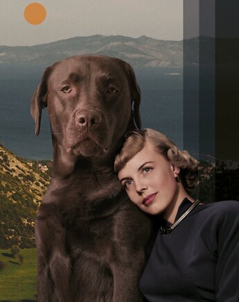 Plakat Najlepszy psyjaciel (kolaż), Agnieszka Osiecka RYSUJĘ BO SIĘ NUDZĘ