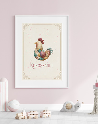 Plakat  patchwork KOKOSZANEL, Kreatywne printy