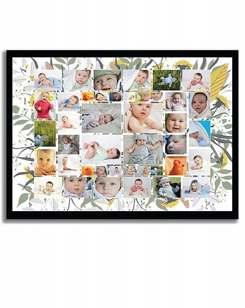 Plakat personalizowany kolaż z 42 twoimi zdjęciami, wzory, Sowia Aleja