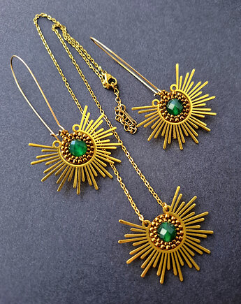 Komplet biżuterii agat w słońcu no3, Motywator Eweliny