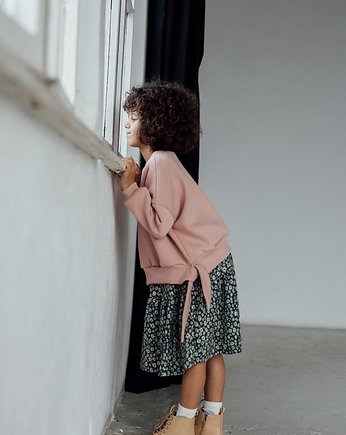 Bluza Oversize BRZOSKWINIOWY KRÓLIK Z USZAMI, USZYTE