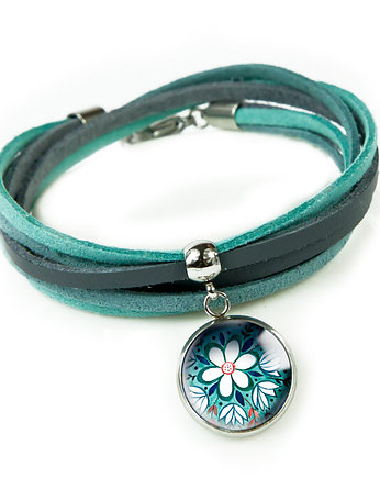 GREEN FOLK piękna bransoletka z rzemieniami, muamua design