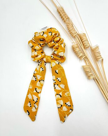 Scrunchie/frotka Yellow Viscose, wu handmade