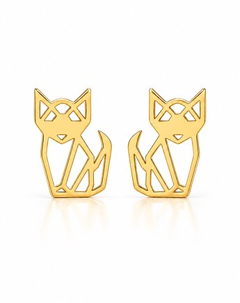 Kolczyki LISY- srebro 925 złocone 24K, ISSI Jewelry