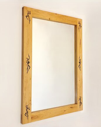 Lustro zdobione "Pretty women"  99 x70 cm, bubingapracownia