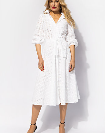 Haftowana biała sukienka, Kasia Miciak design