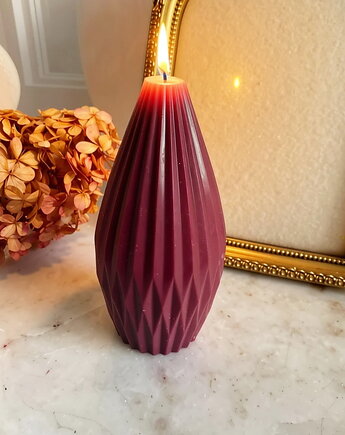 Świeca ekologiczna sojowa dekoracyjna "Burgundy Touch" 137x65mm, Coccola JEWELLERY