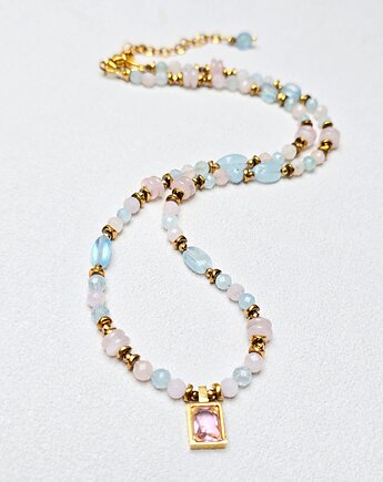 Delikatny Naszyjnik Pastelowe Kwarce