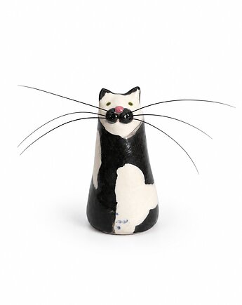 Ceramiczny kot na kocie wąsy wibrysy, Glina & Lina