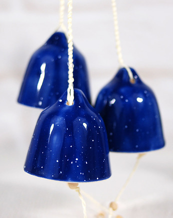 Ozdoby choinkowe ceramiczne dzwonki - niebo, 10FingersArt