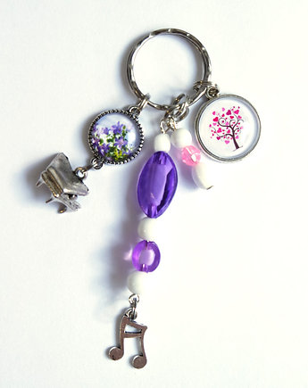 Breloczek - Fortepian, kwiaty, nutka, yenoo