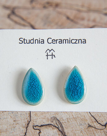 Kolczyki ceramiczne łezki, studnia ceramiczna