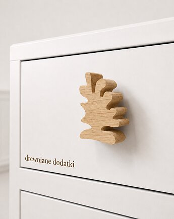 Drewniane gałki do mebli, z drewna, MORSKIE, wodorost, Drewniane dodatki