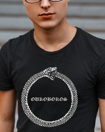 Koszulka  z nadrukiem Ouroboros, ART ORGANIC