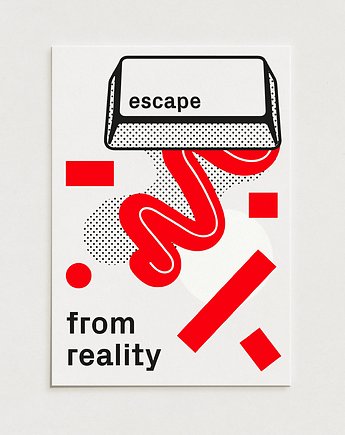 Escape from reality / Oryginalna grafika / poster print, Alina Rybacka