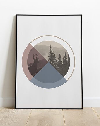 Nowoczesny plakat/grafika na ścianę, skandynawski styl., Grawisfera
