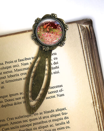 Zakładka do książki - Lato, kwiaty - klips, brąz, yenoo