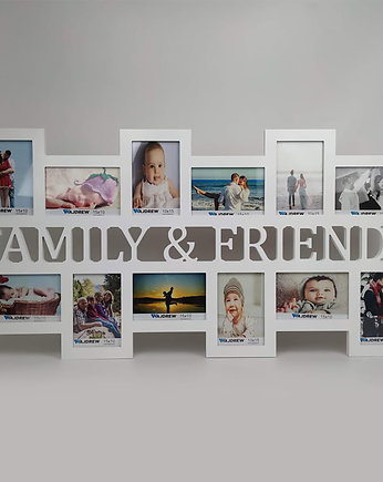 Multirama ramka na zdjęcia z napisem  Family & Friends 12 zdjęć, Wajdrew