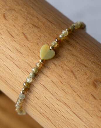 Bransoletka z zielonego granatu, Flow handmade