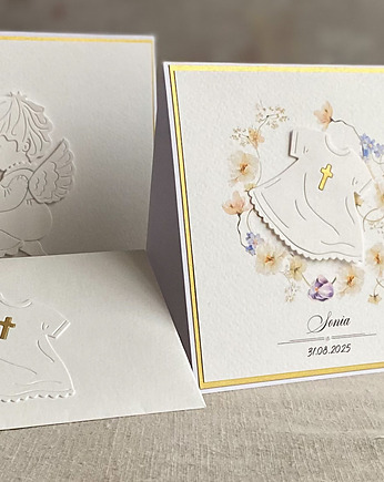 Pamiątka Chrztu Świętego w pudełku z kopertą, 44A, Anna Art and Crafts