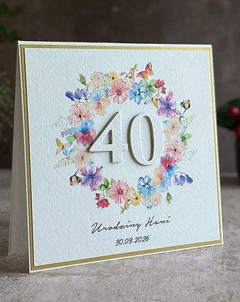 Kartka urodzinowa z kopertą prezentową, BH 35d, Anna Art and Crafts