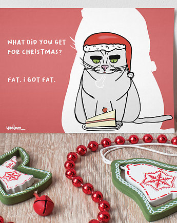 Fat Christmas  - Humorystyczna Kartka na Boże Narodzenie, wadimoo