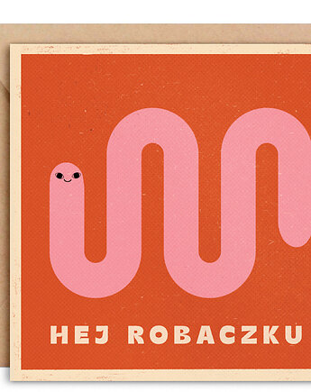 Kartka Hej robaczku  + koperta, MUKI design