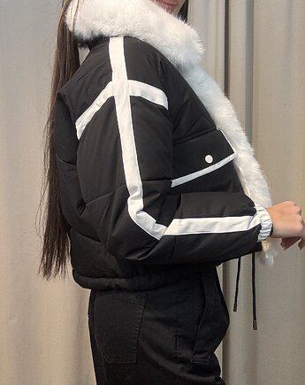 Zimowa kurtka z odpinanym futrem, SOLO moda