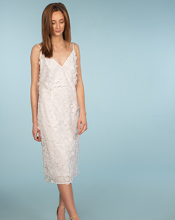 Biała sukienka w kwiatki, Ola Melcer
