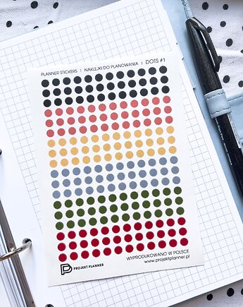 Naklejki do planowania PLANNER STICKERS DOTS #1, Projekt Planner