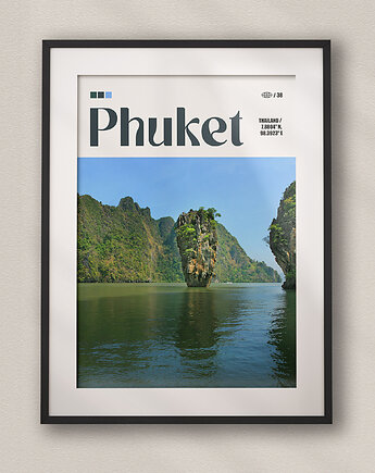 Minimalistyczny plakat Phuket Tajlandia, DAPIDOKA