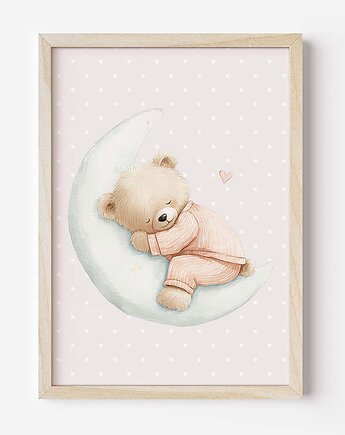 Plakat Na Ścianę Dla Dziewczynki Różowe misie nr. 4, Dekoracjan