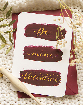 Kartka Walentynkowa "Maroon Love" VALENTINE, Minty Moose