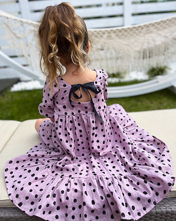 Sukienka muślinowa Fioletowo Mi, OSOBY - Prezent dla dziewczynki