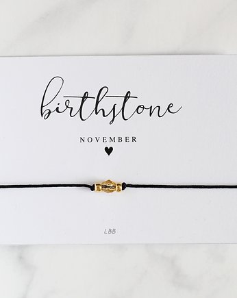 LISTOPAD - NOVEMBER Birthstone Bracelet, Le Boho Bleu