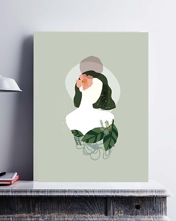 Plakat pastelowy portret  30x40, polkastudio