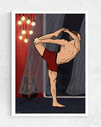 Plakat Joga - Tancerz - Joga po męsku, izabelajasz