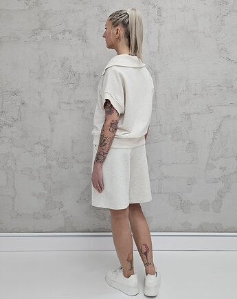 Amrita komplet bezrękawnik z zamkiem i spodenki Straciatella, Ablush