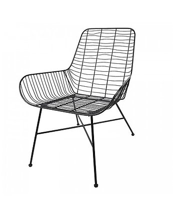 Krzesło Metalowe Druciane Czarne Writex, MIA home