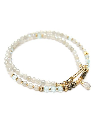 Labradoryty i topaz /choker/ vol. 17 /14.11.25/- Szlachetna kolekcja, KiKa pracownia