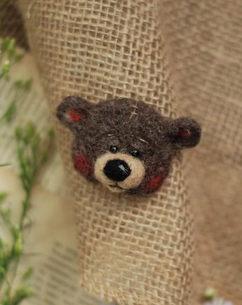 Brązowy Miś - Broszka, BoboLobo Handicraft