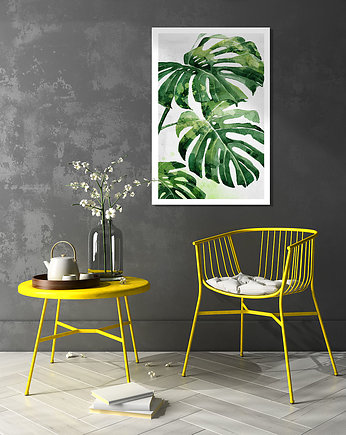 Obraz na płótnie LIŚCIE MONSTERA 80x120cm, LUdesign gallery