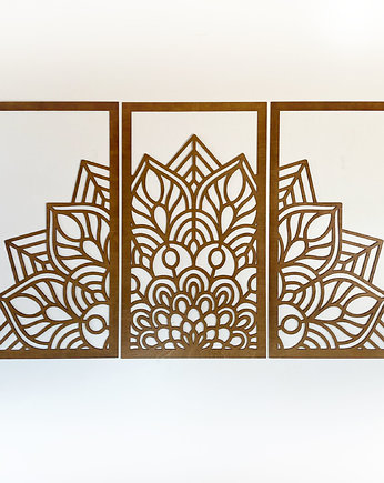 MANDALA na Ścianę,  Duże Drewniane Panele, Missing Decor