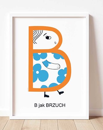 Plakat "B jak brzuch", Dekorando