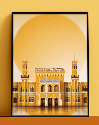 Plakat WROCŁAW GŁÓWNY, dworzec PKP, Konrad Kunc