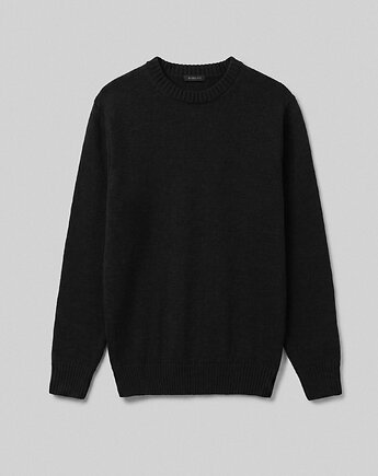 Sweter Staranzano o-neck grafitowy, BORGIO