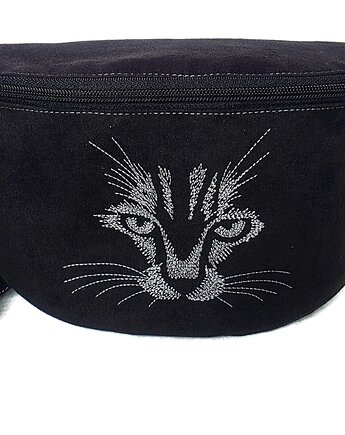 Nerka czarna z kotem haft, Made by Joan