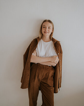 Koszula sztruksowa Totally, vintage brown, OWO me