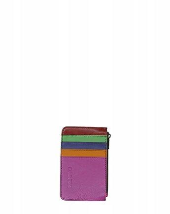 Etui skórzane na karty wizytówki przegródki kieszeń na zamek OLIVKA, Olivka Warsaw