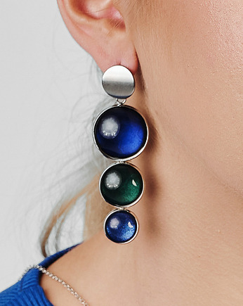 Dwukolorowe kolczyki o perłowym blasku Meyra e6/m28, Artseko